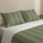 Housse de couette en percale Romani Green 200 fils/cm²