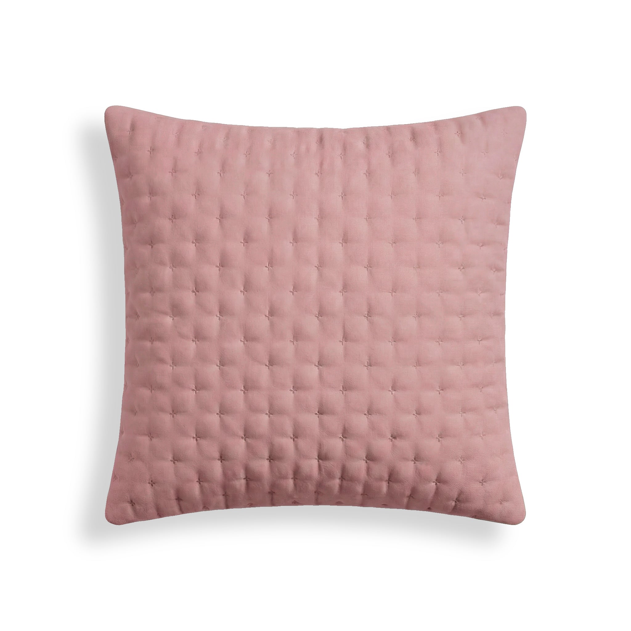 Plain quilted pillowcase Pink 65x65 cm