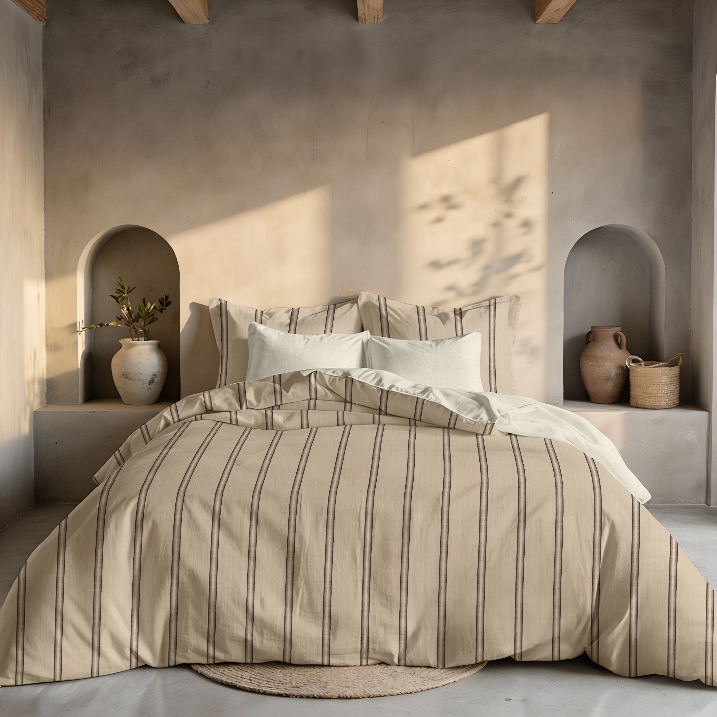 Sargaret percale duvet cover, 200 thread count