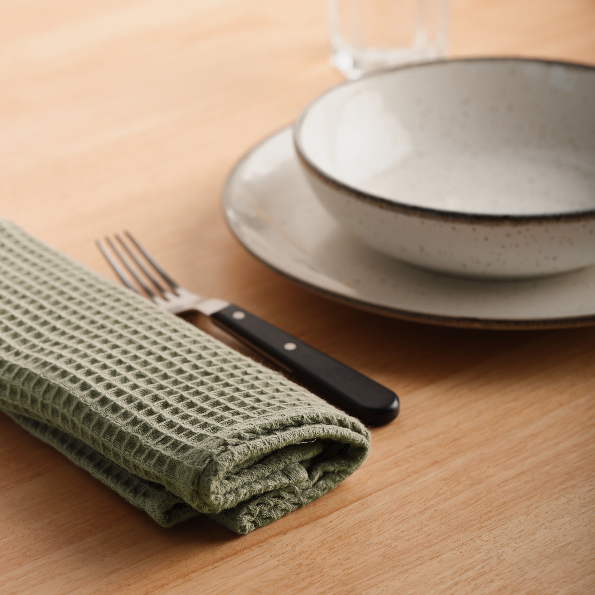 Pack 2 servilletas Waffle Desert Sage 45x45 cm