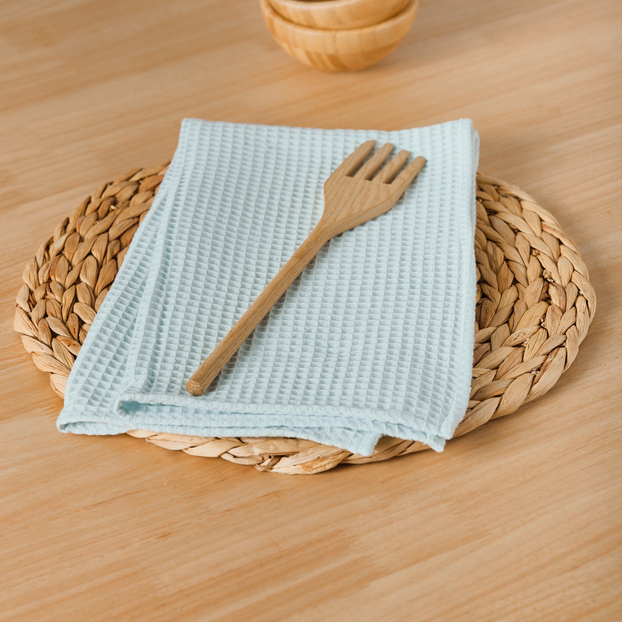 Pack 2 servilletas Waffle Mint 45x45 cm