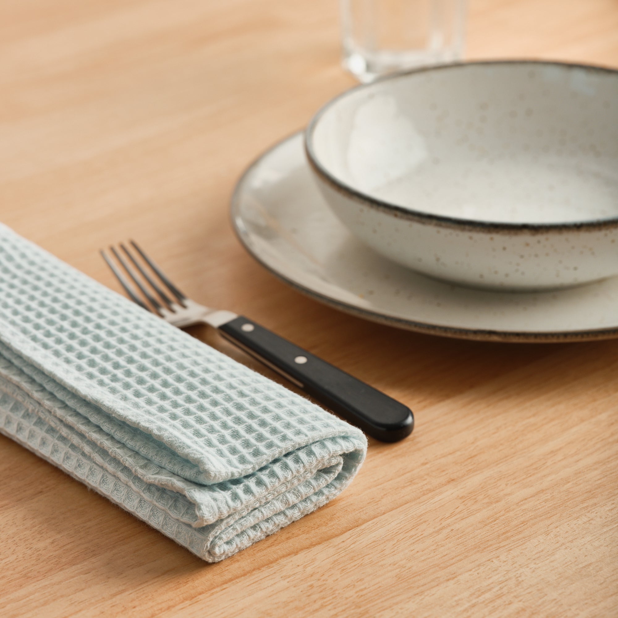 Pack 2 servilletas Waffle Mint 45x45 cm