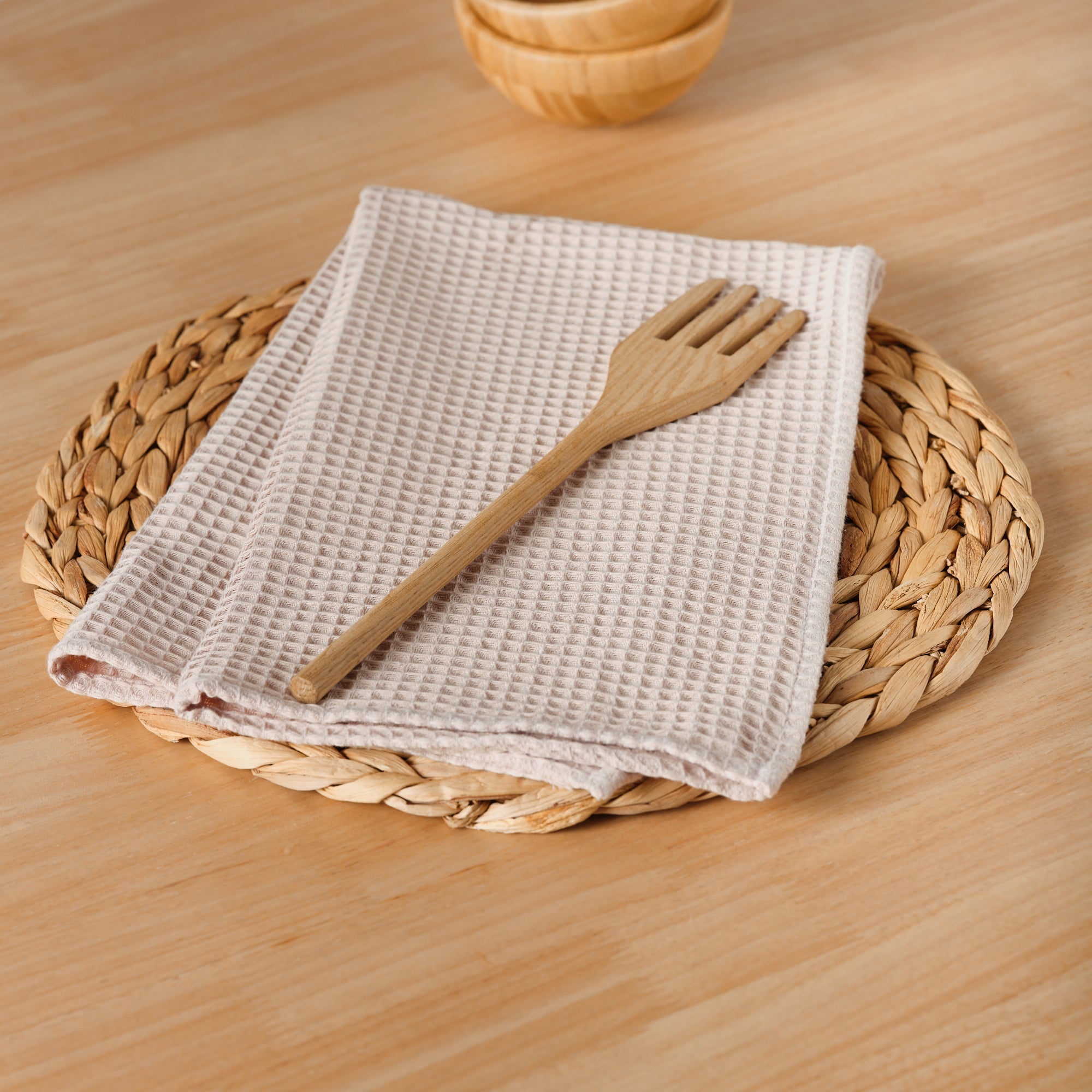 Pack 2 servilletas Waffle Pink 45x45 cm