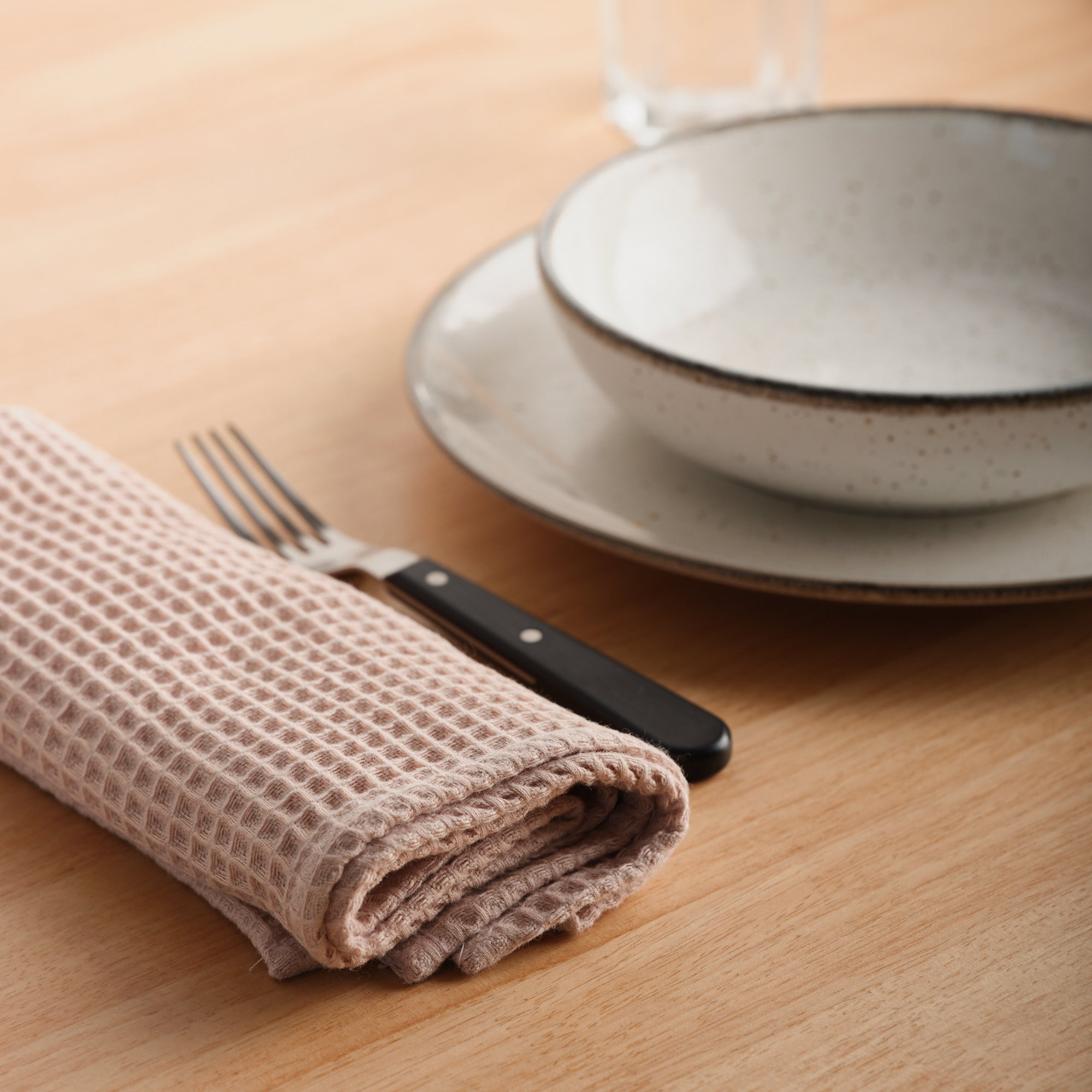 Pack 2 servilletas Waffle Pink 45x45 cm