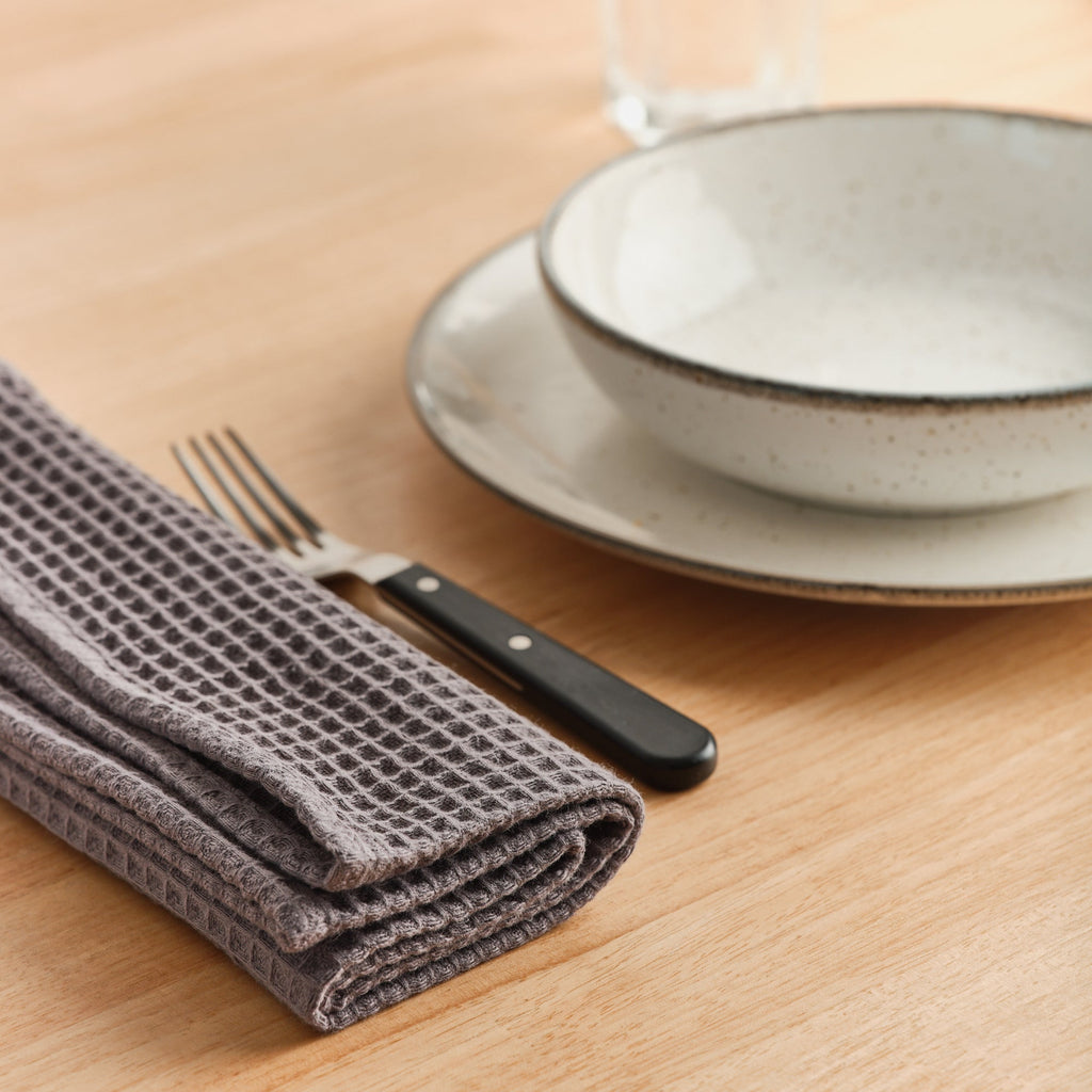 Pack 2 servilletas Waffle Titanium 45x45 cm