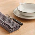 Pack 2 servilletas Waffle Titanium 45x45 cm
