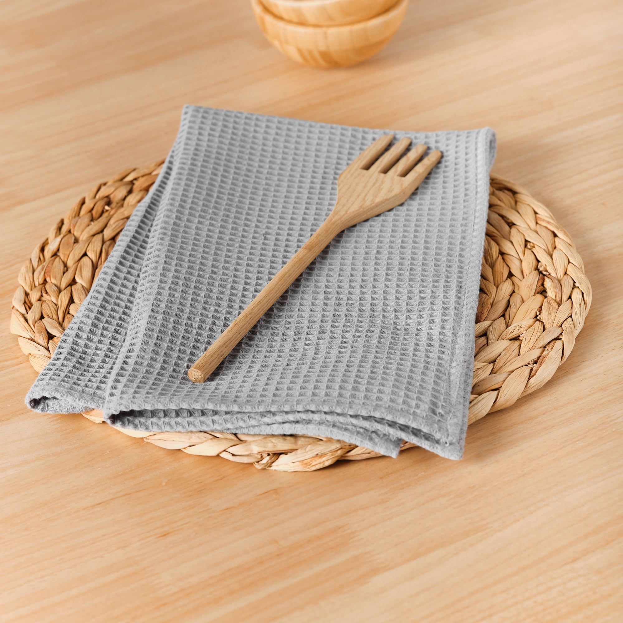 Pack 2 servilletas Waffle Ultimate Grey 45x45 cm