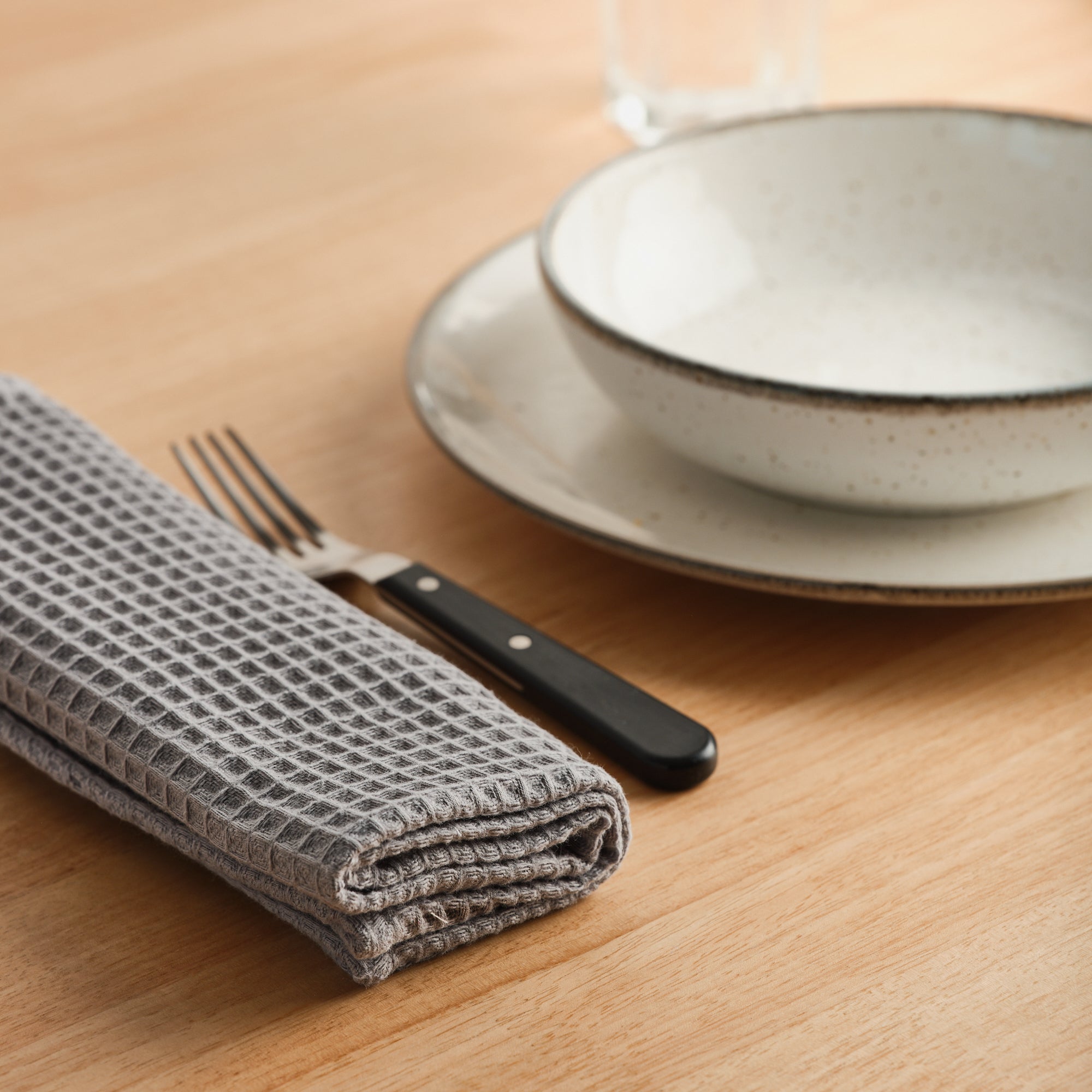 Pack 2 servilletas Waffle Ultimate Grey 45x45 cm
