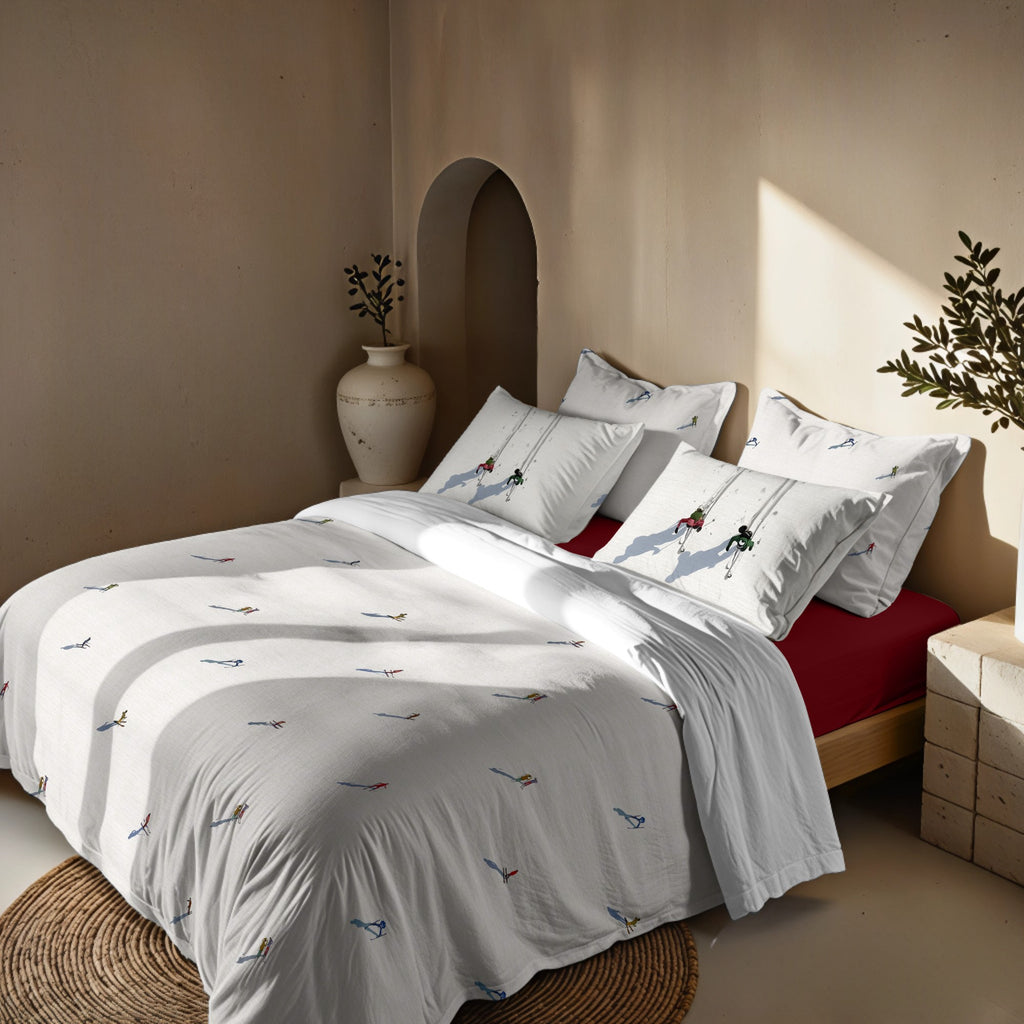 Duvet cover with Skier clicks