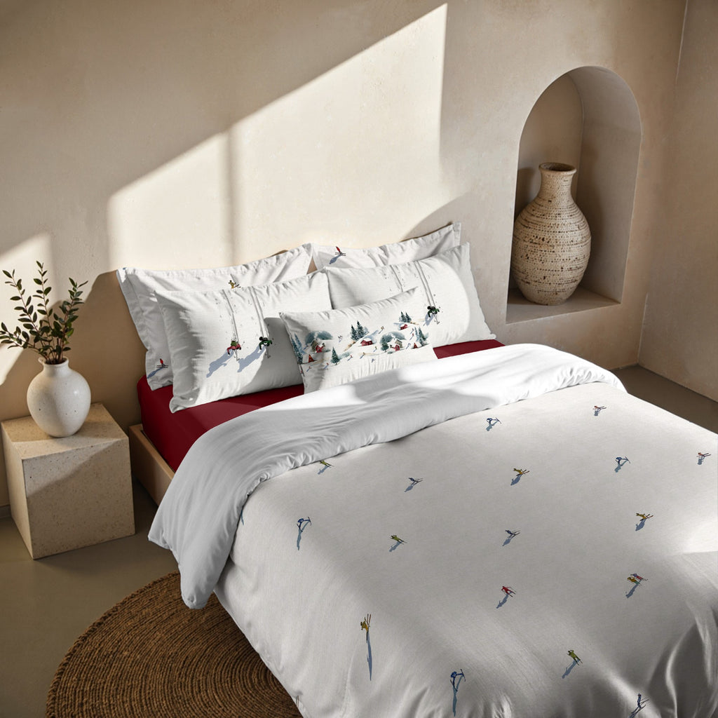 Duvet cover with Skier clicks