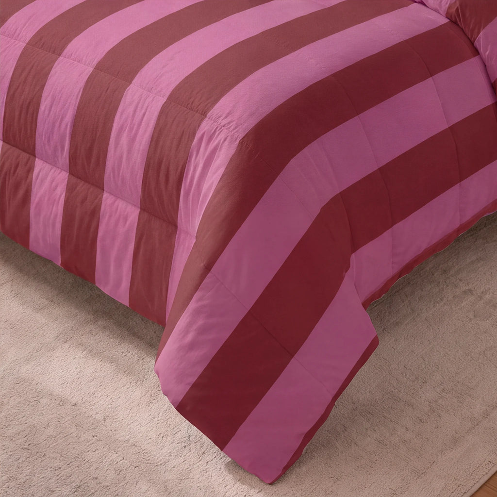 Edredón estampado acolchado Summer Stripes 15 tacto suave