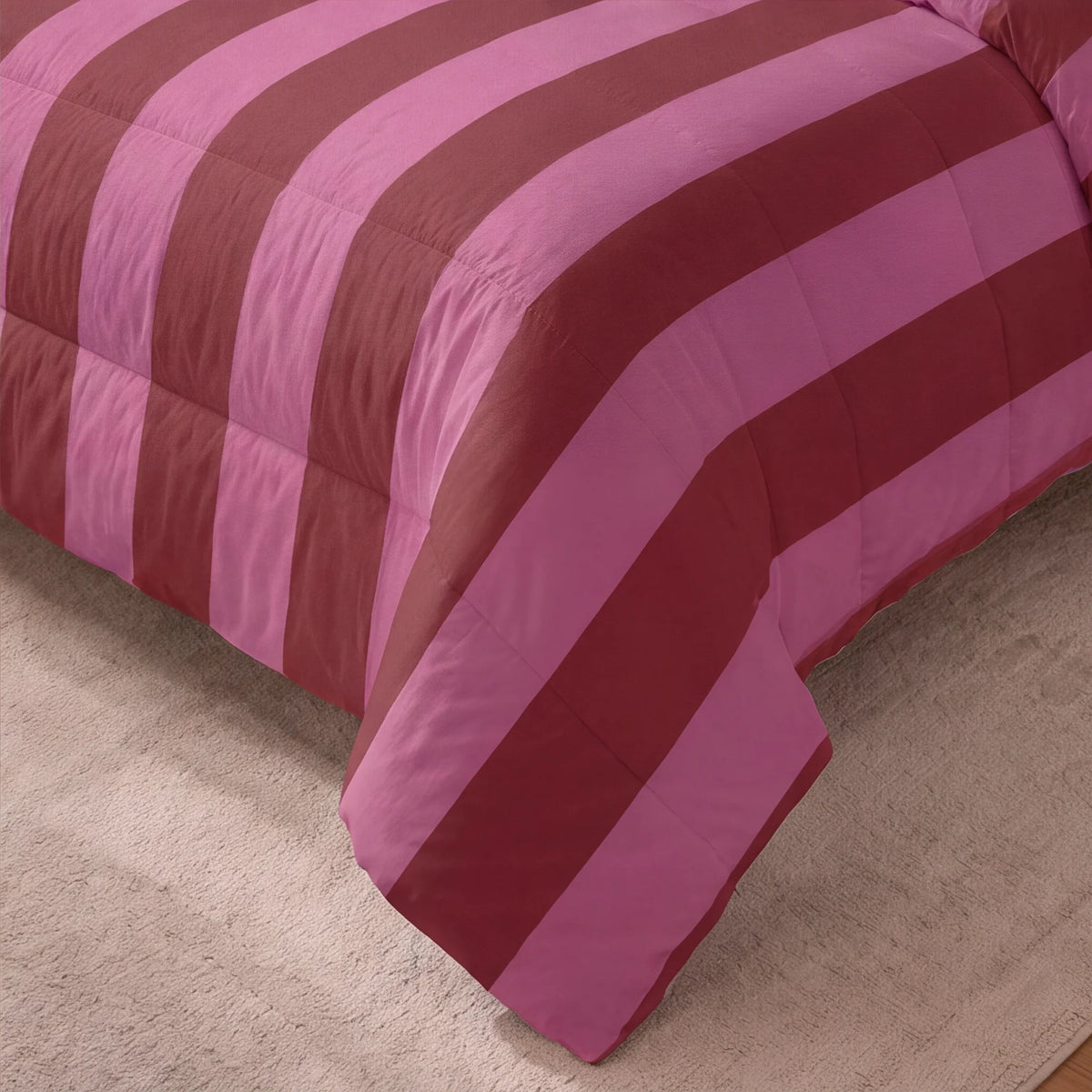 Edredón estampado acolchado Summer Stripes 15 tacto suave