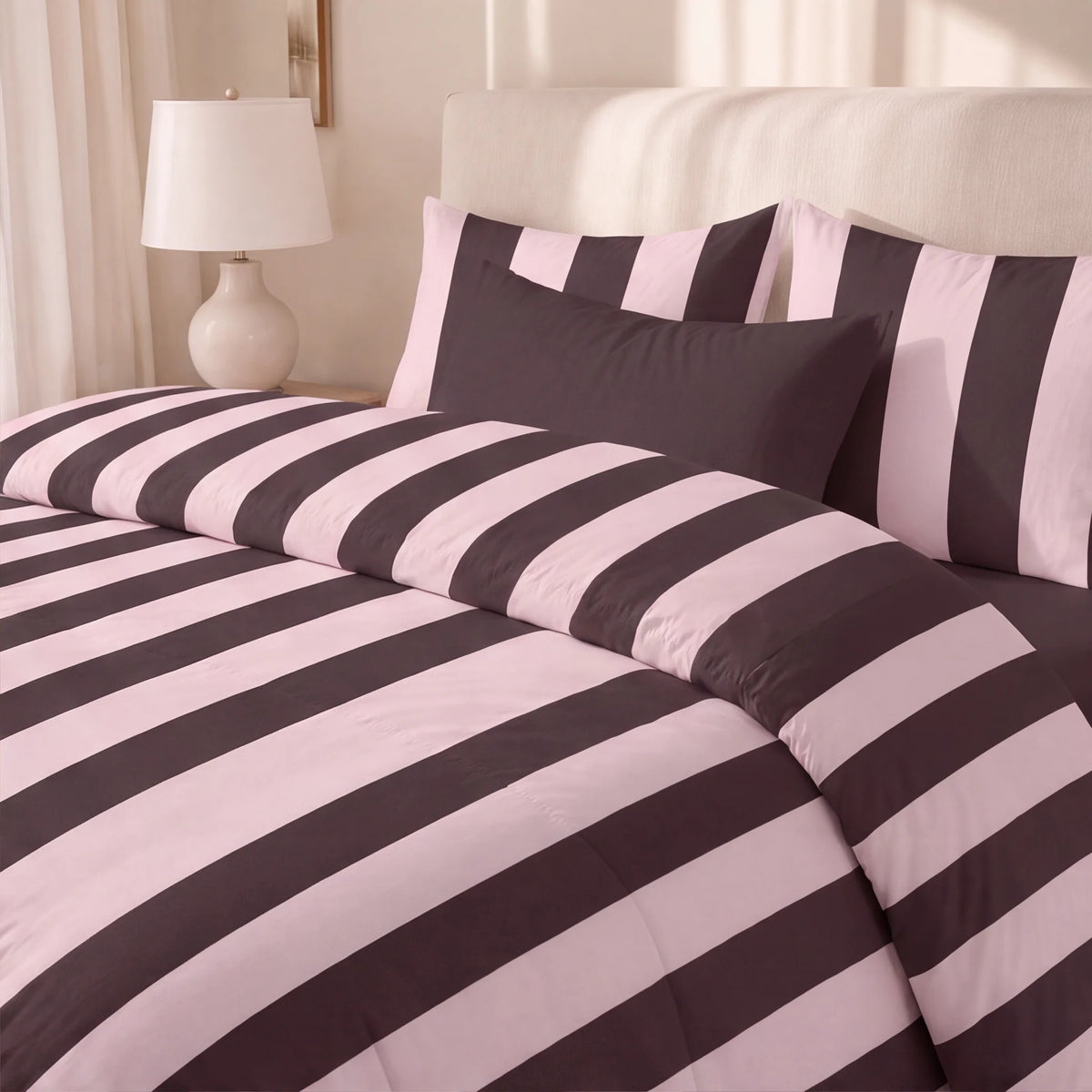 Edredón estampado acolchado Summer Stripes 59 tacto suave