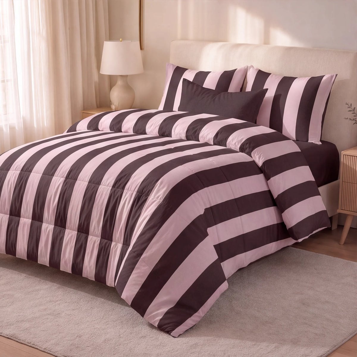 Edredón estampado acolchado Summer Stripes 59 tacto suave