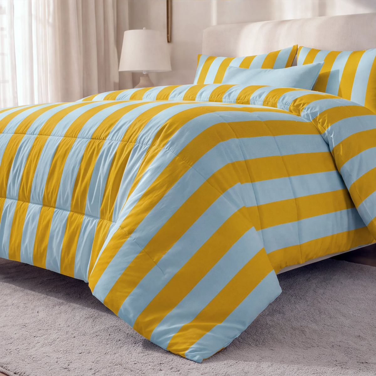 Edredón estampado acolchado Summer Stripes 2 tacto suave