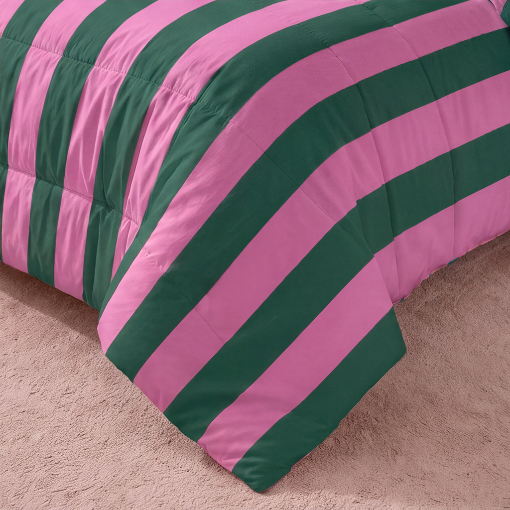 Edredón estampado acolchado Summer Stripes 5 tacto suave