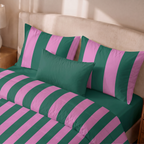 Edredón estampado acolchado Summer Stripes 5 tacto suave