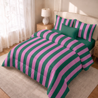 Edredón estampado acolchado Summer Stripes 5 tacto suave