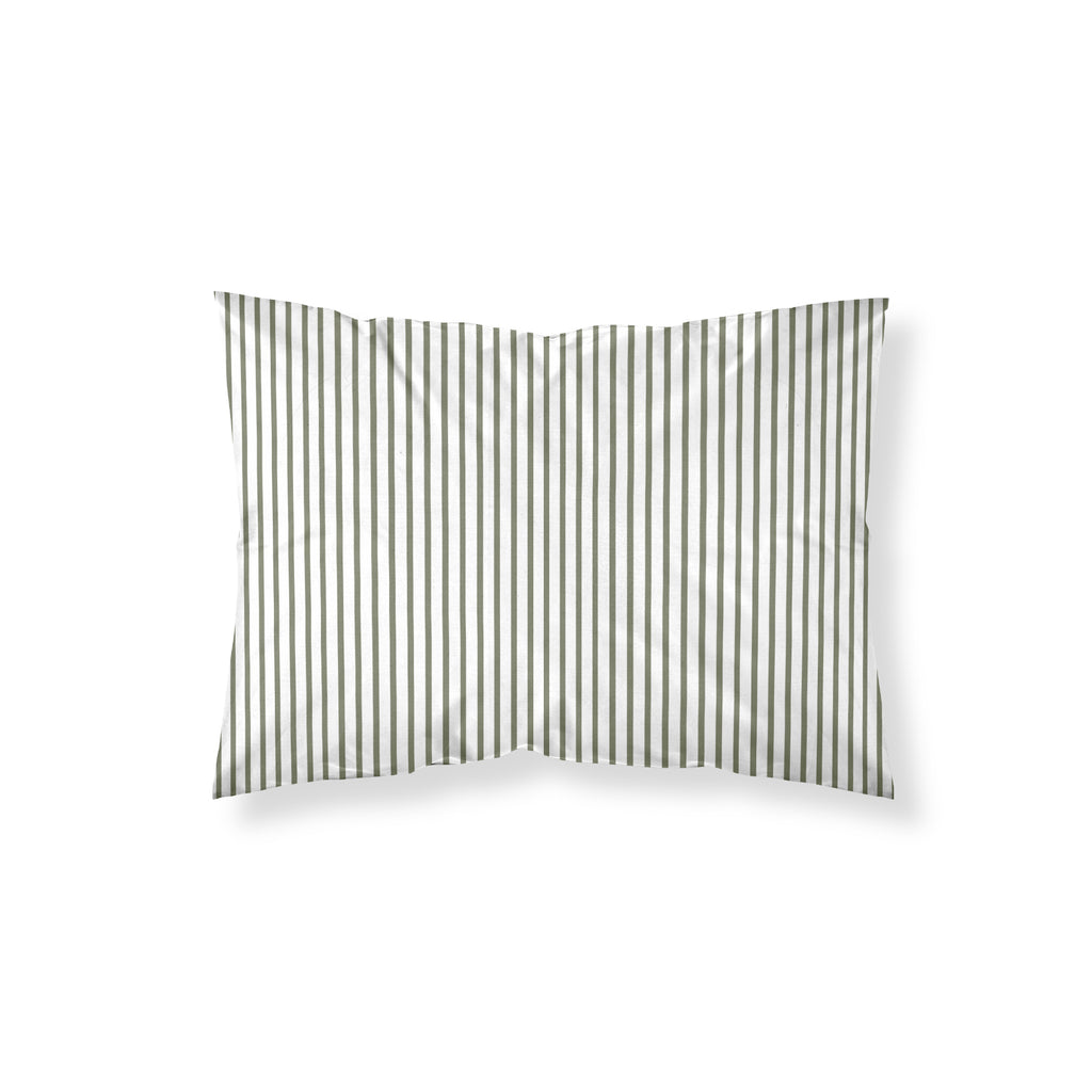Taie d'oreiller Tabarca en percale verte 200 fils