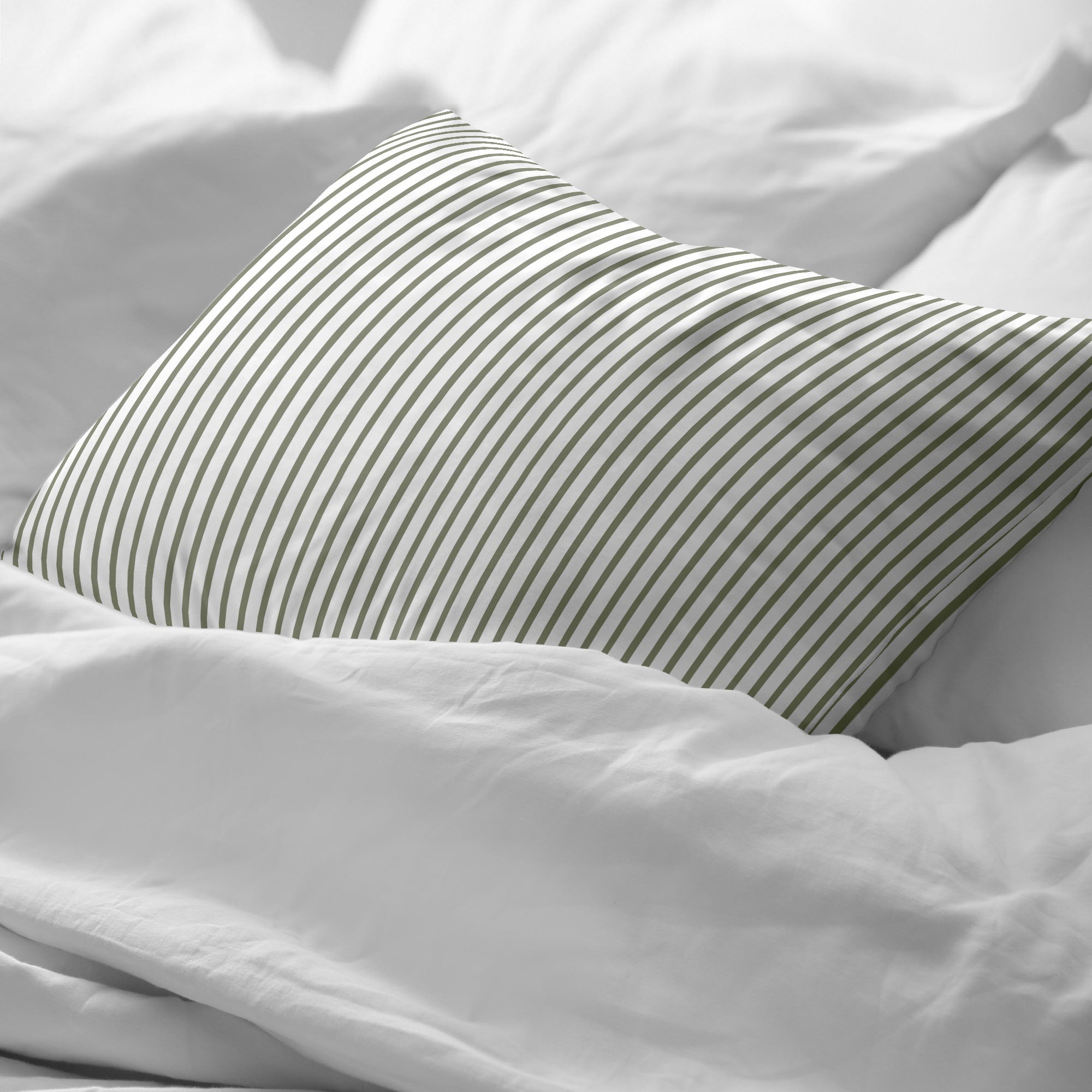 Funda de almohada Tabarca Verde percal 200 hilos