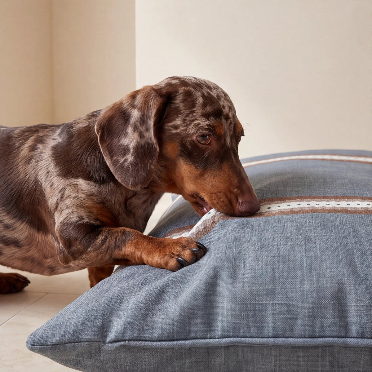 Funda para cama de mascota antimanchas Teja Azul Soft