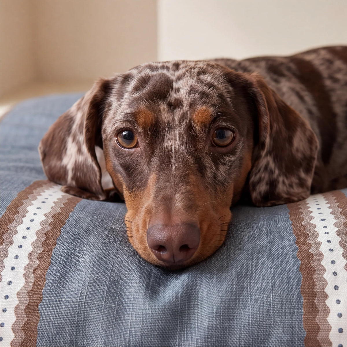Cama para mascotas desenfundable antimanchas Teja Azul Soft