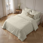 Housse de couette en percale 200 fils, naturelle