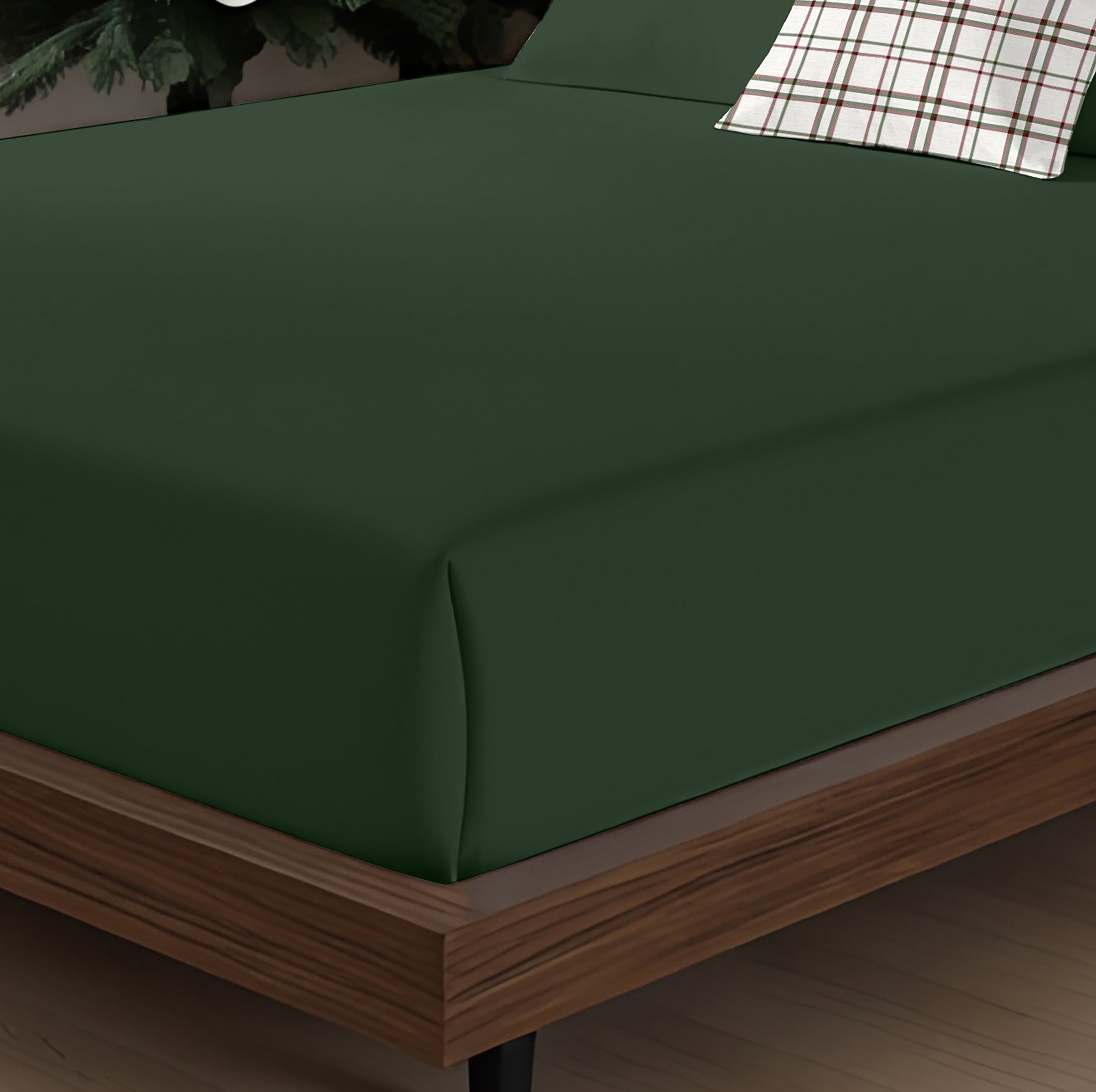 Plain Green 100% Cotton Sheet Set