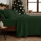 Plain Green 100% Cotton Sheet Set