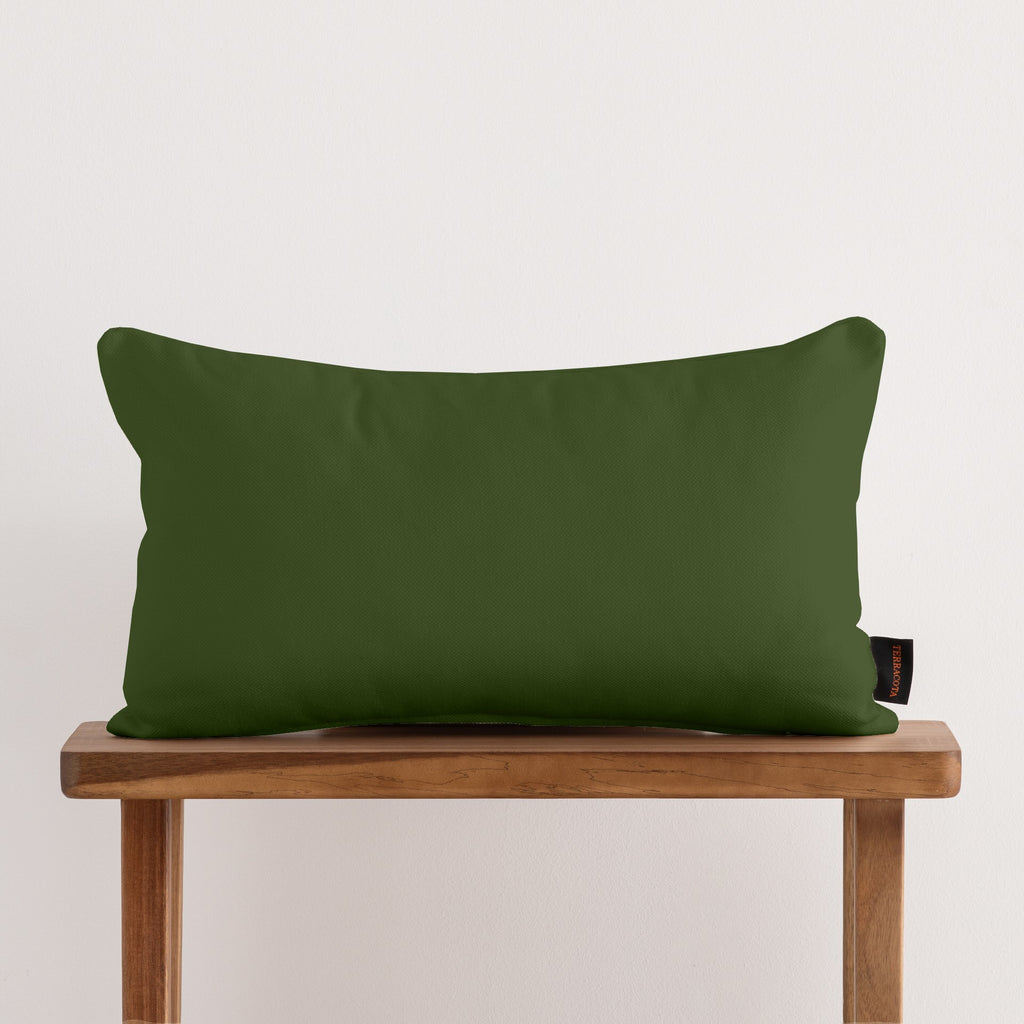 100% cotton cushion cover, plain green, 30x50 cm