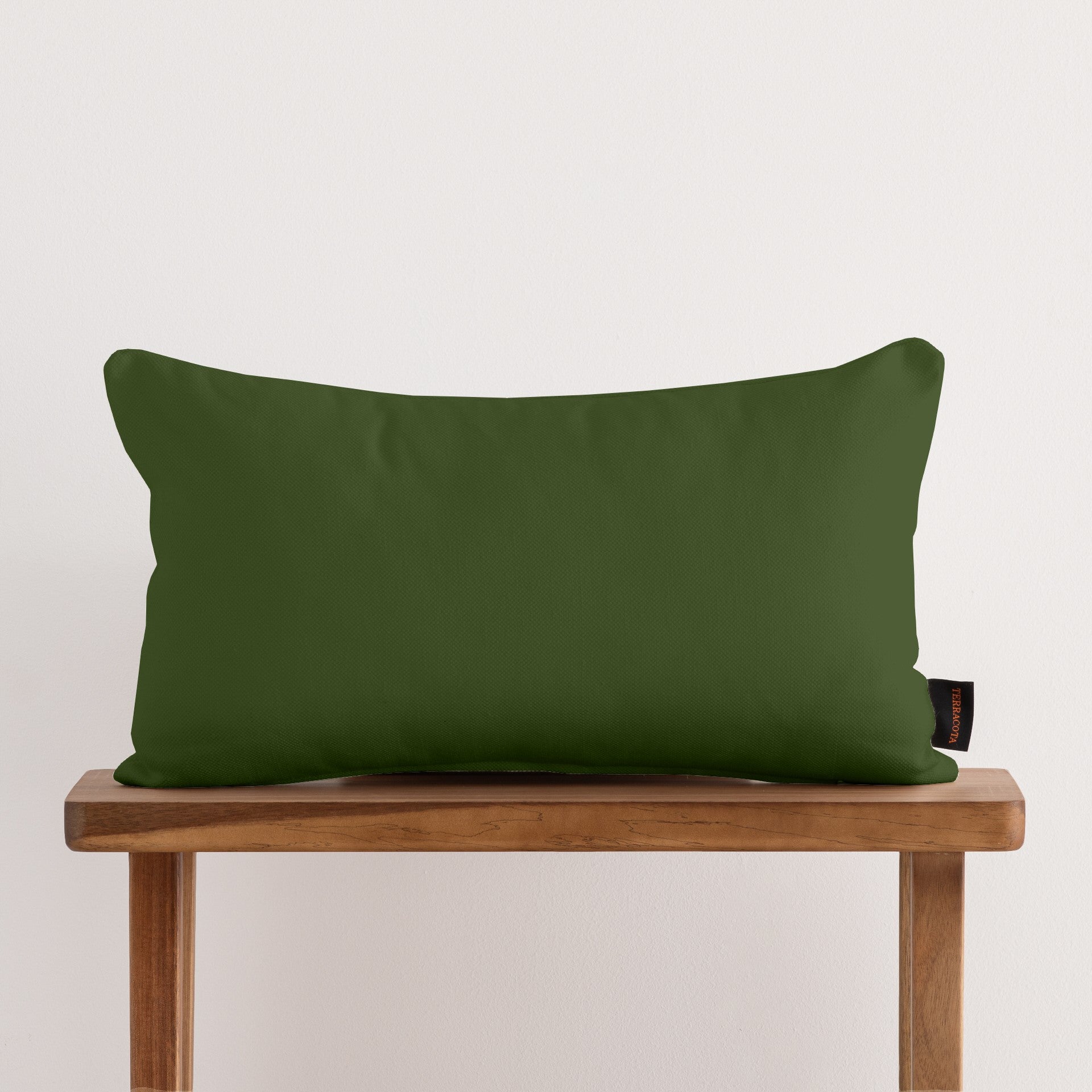 100% cotton cushion cover, plain green, 30x50 cm