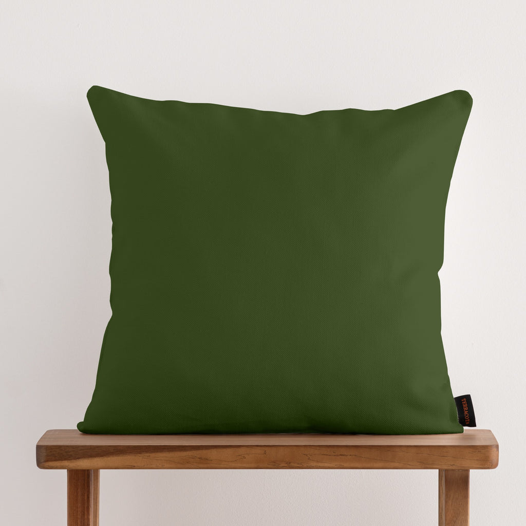 100% cotton cushion cover, plain green, 50x50 cm