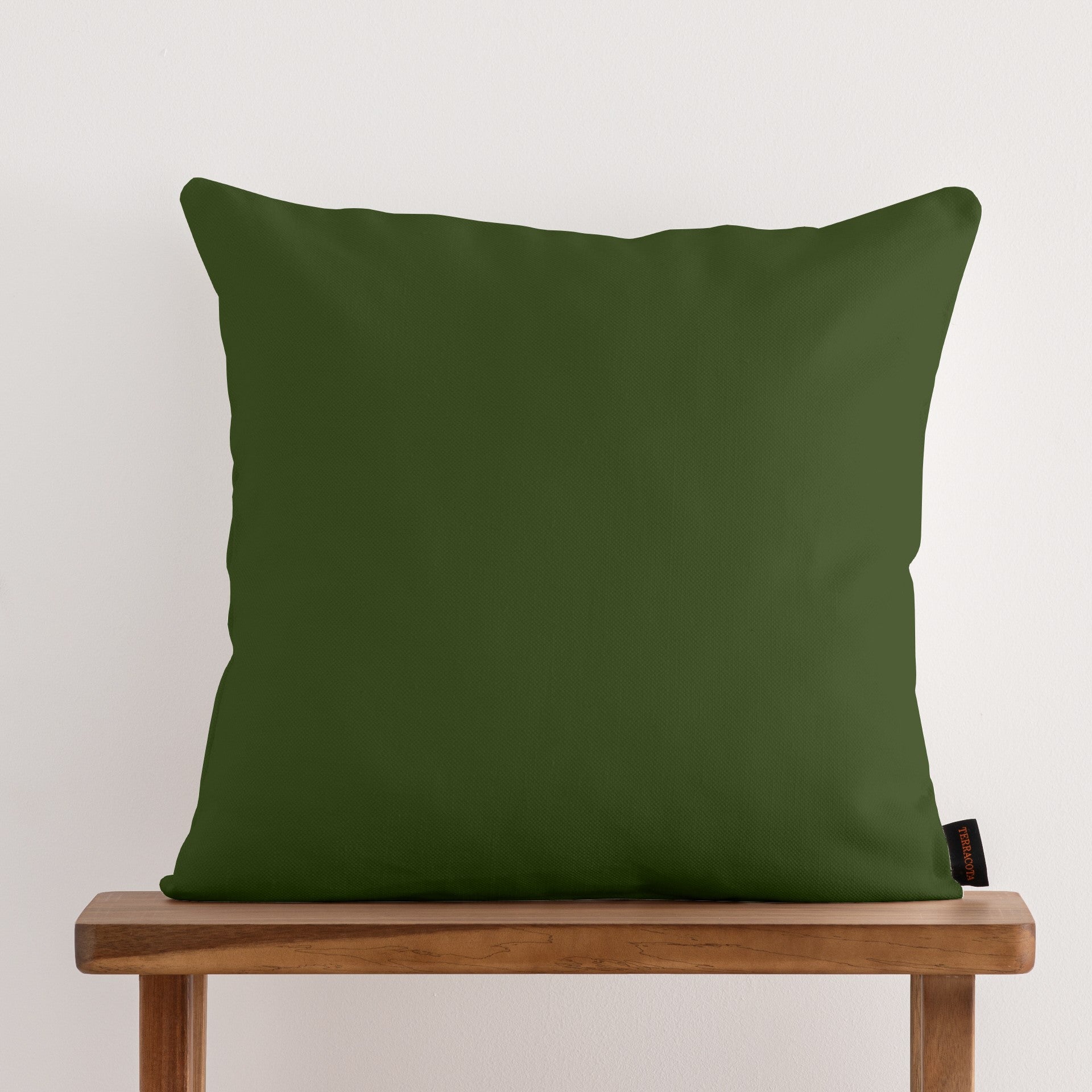 100% cotton cushion cover, plain green, 50x50 cm