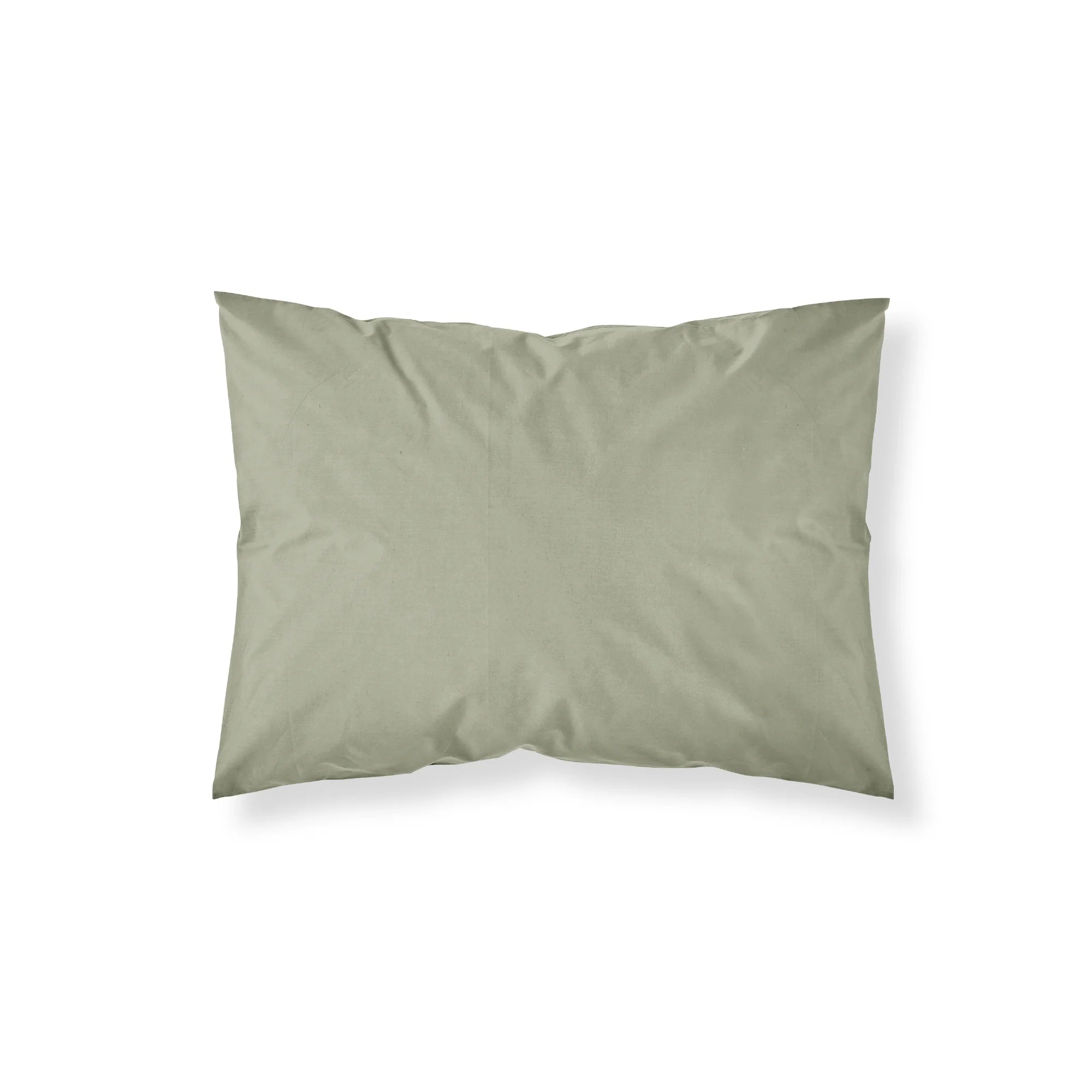 Taie d'oreiller percale 200 fils unie Vert Doux