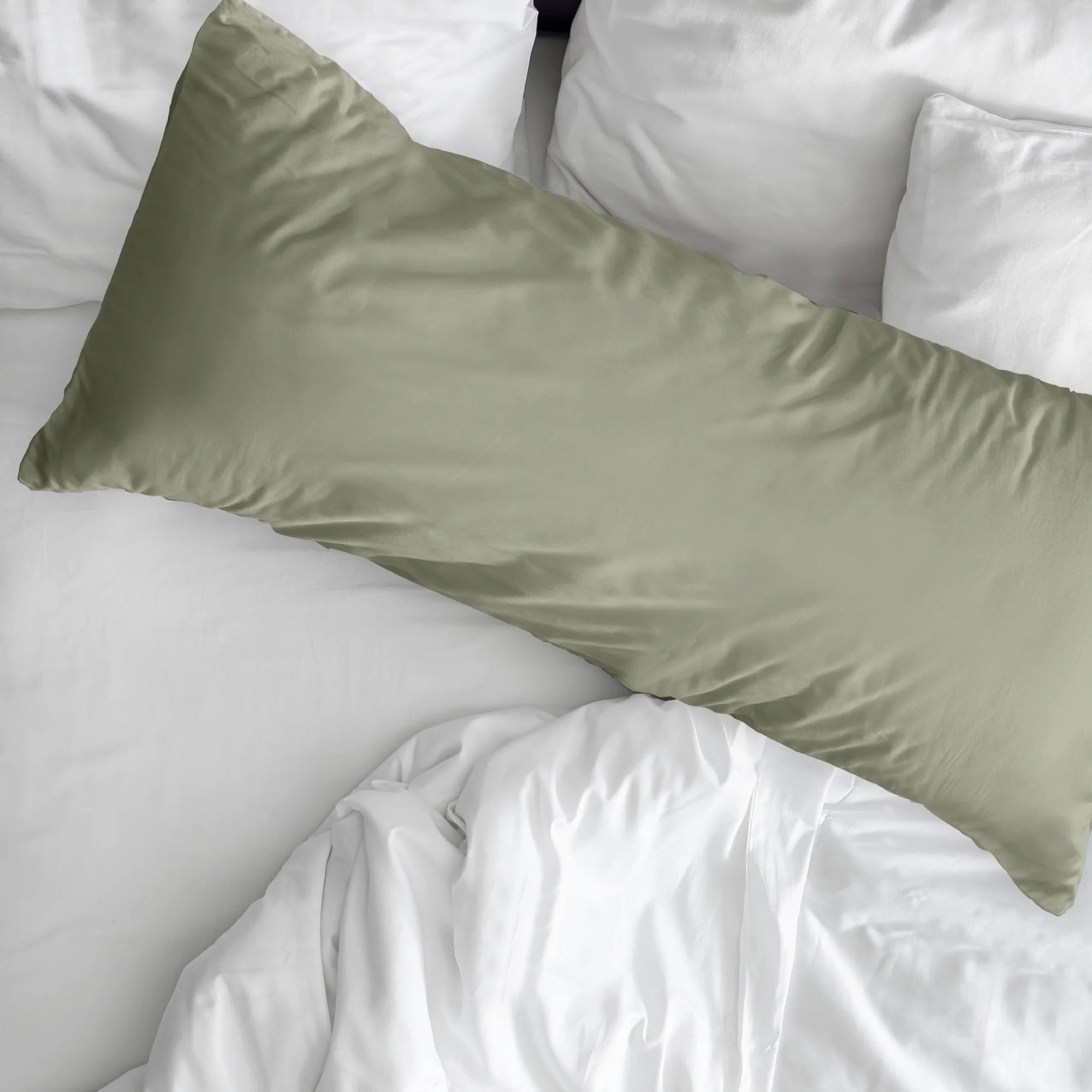 Taie d'oreiller percale 200 fils unie Vert Doux