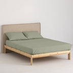 Ensemble de draps en percale vert tendre 200 fils