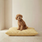 Removable, stain-resistant pet bed, Vichy Yellow