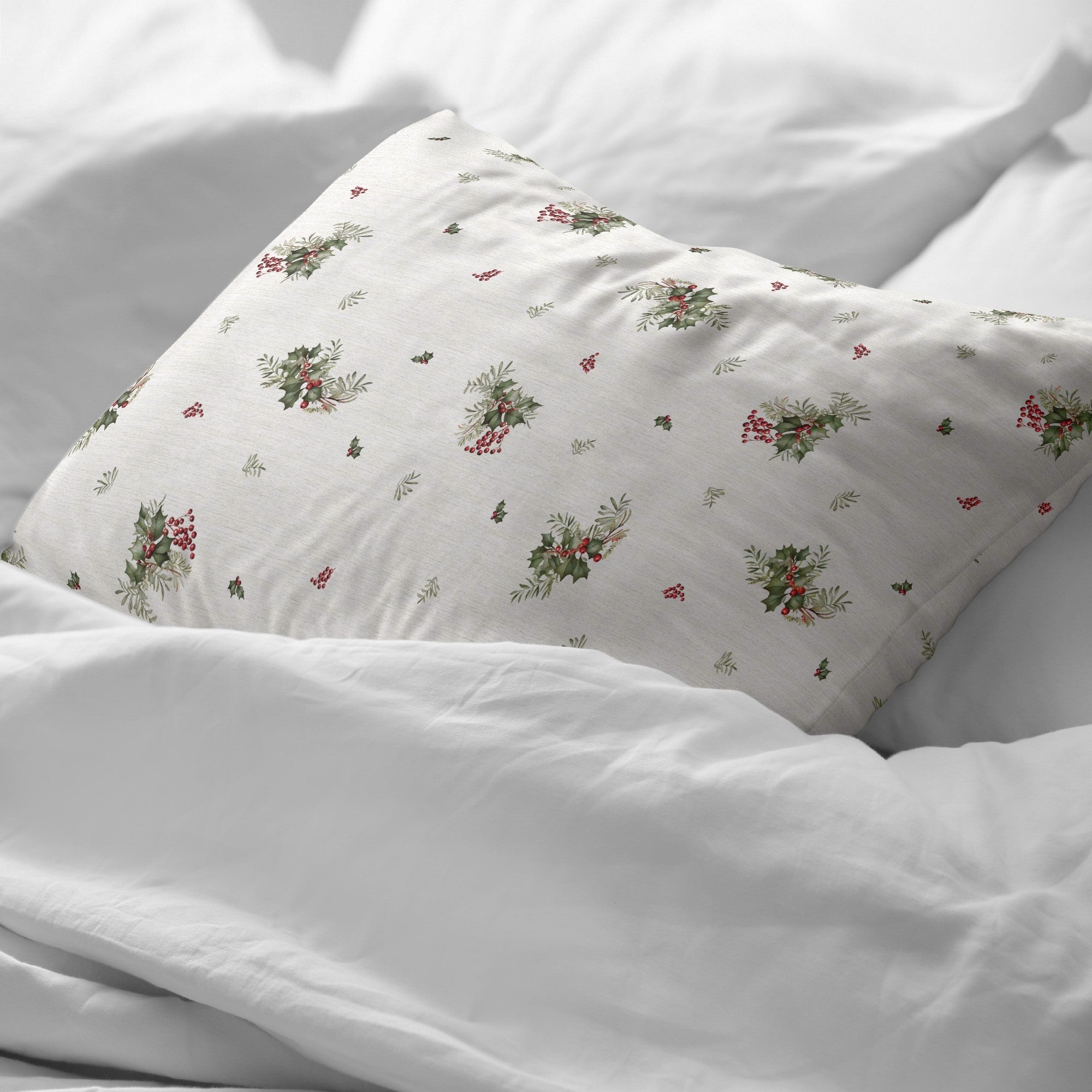 Winter Holly Pillowcase