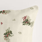 100% cotton Winter Holly cushion cover 50x50 cm