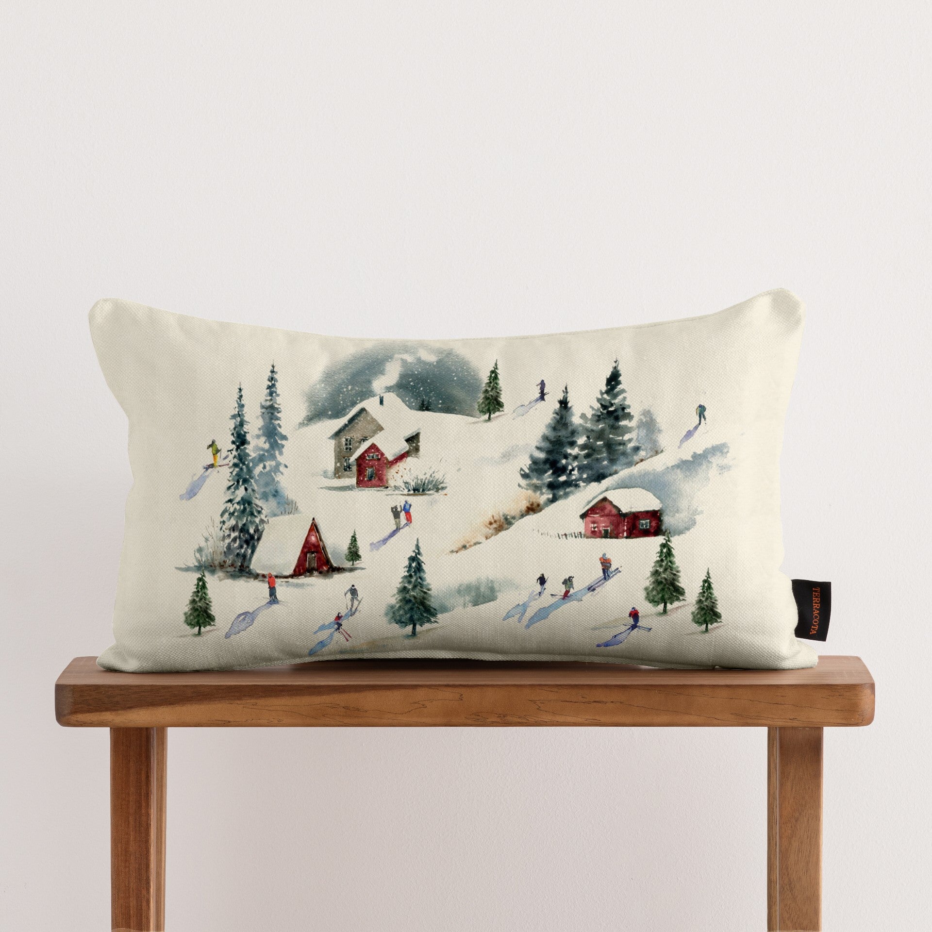 100% cotton Winter Ski cushion cover 1225 30x50 cm