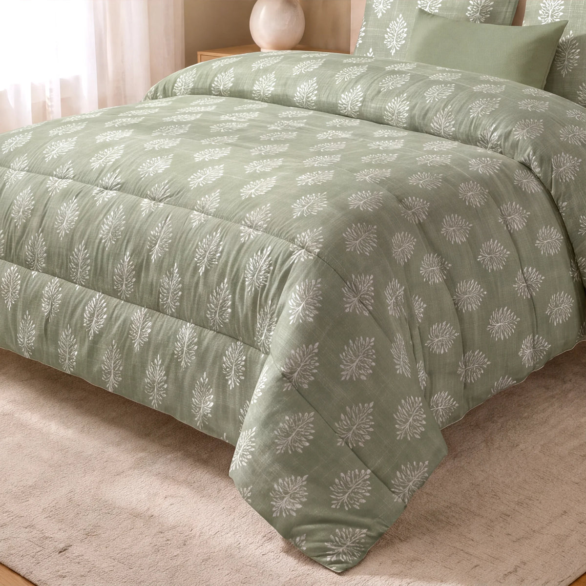 Edredón estampado acolchado Zoyel tacto suave