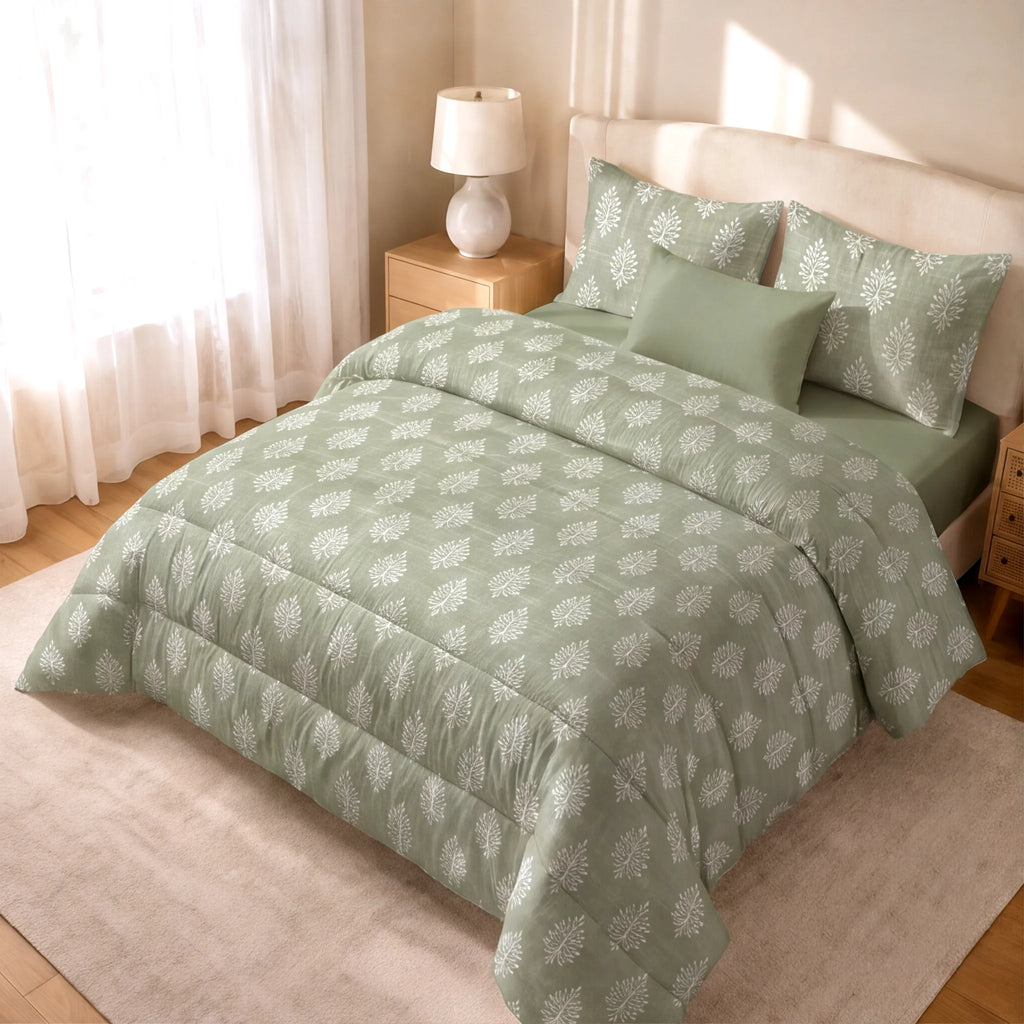 Edredón estampado acolchado Zoyel tacto suave