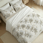 Bloom Beige printed bouti quilt soft touch