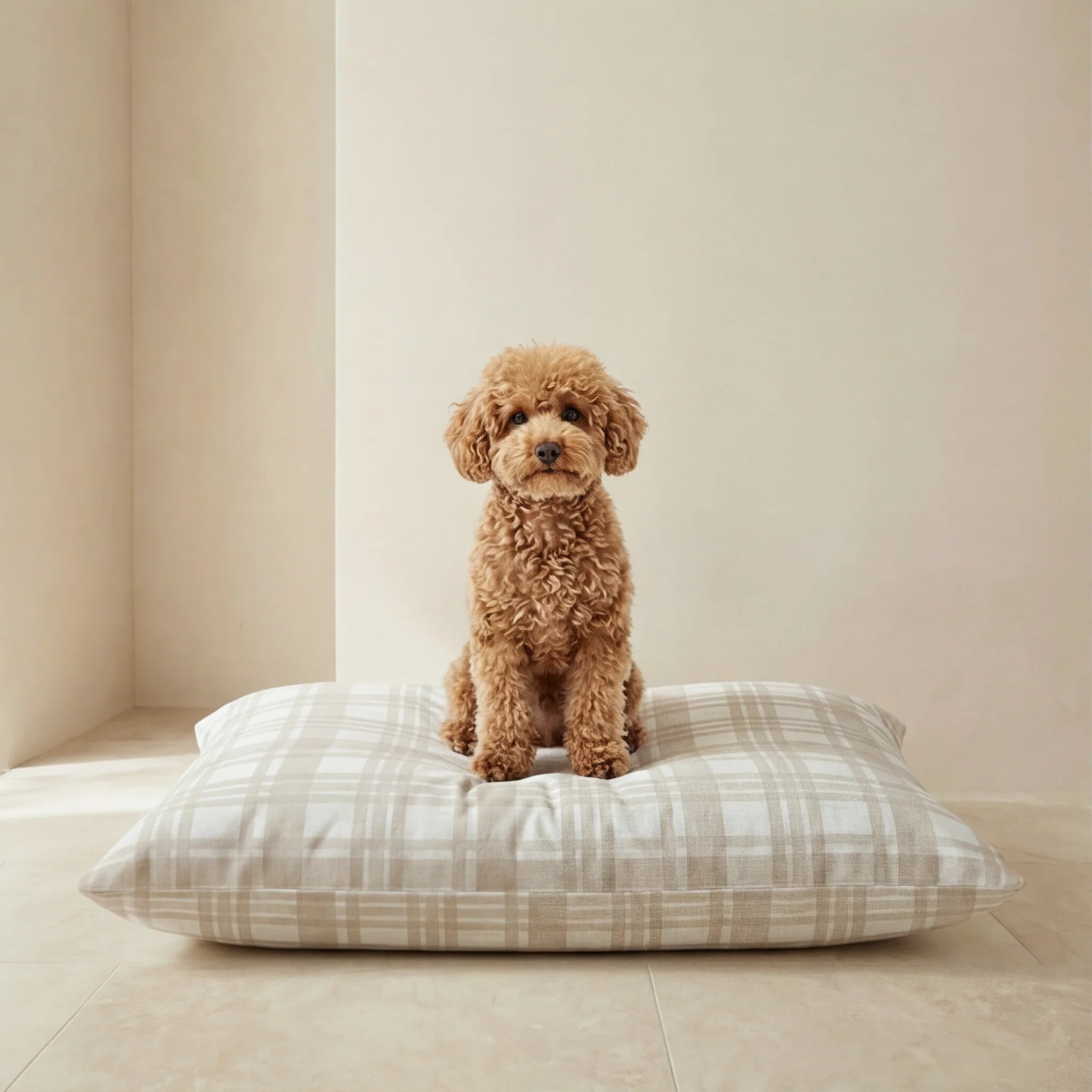 Removable stain-resistant pet bed Jara Beige