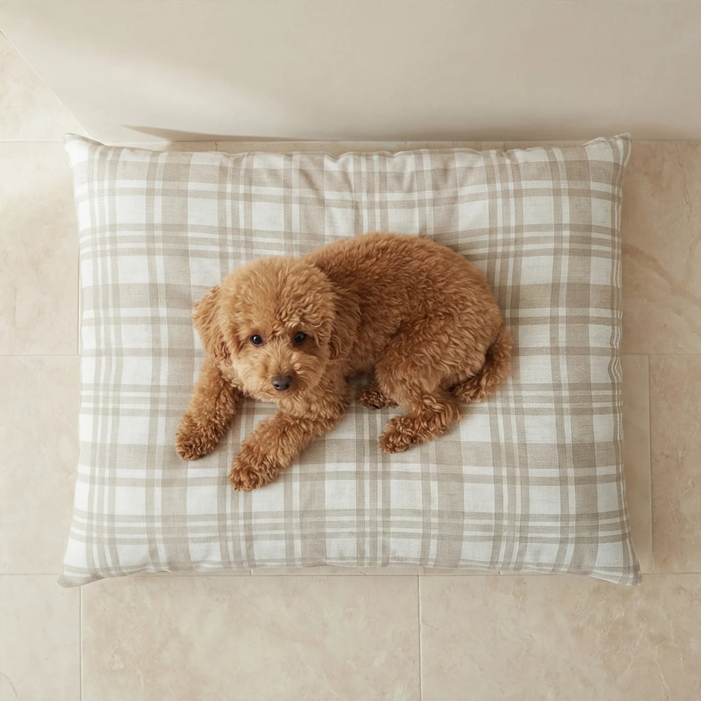 Removable stain-resistant pet bed Jara Beige