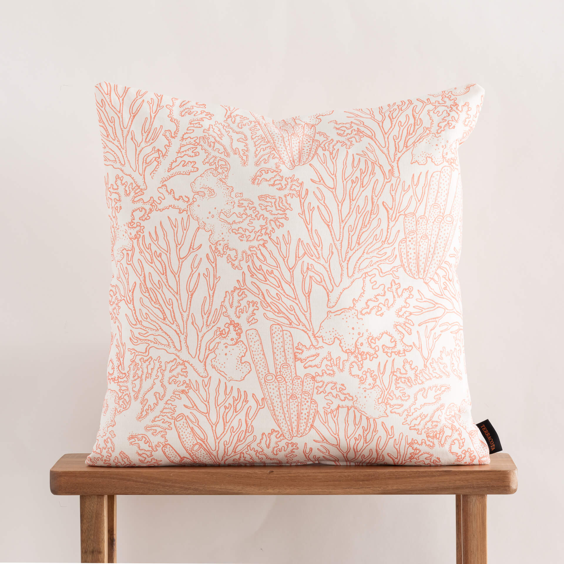 Funda de cojín 100% algodón 50x50 cm Estarit Coral A 0
