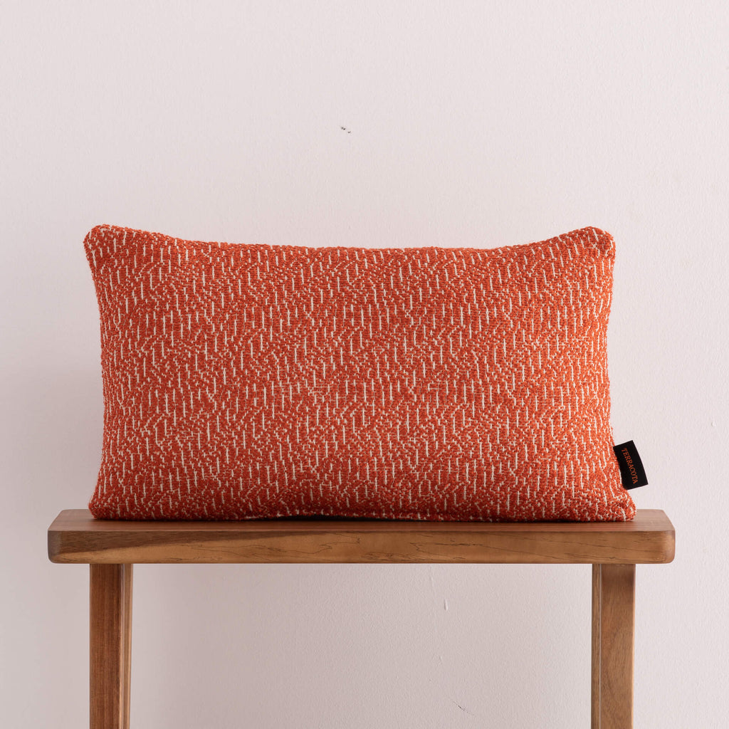 Funda de cojín jacquard 30x50 cm Benisa Teja 0
