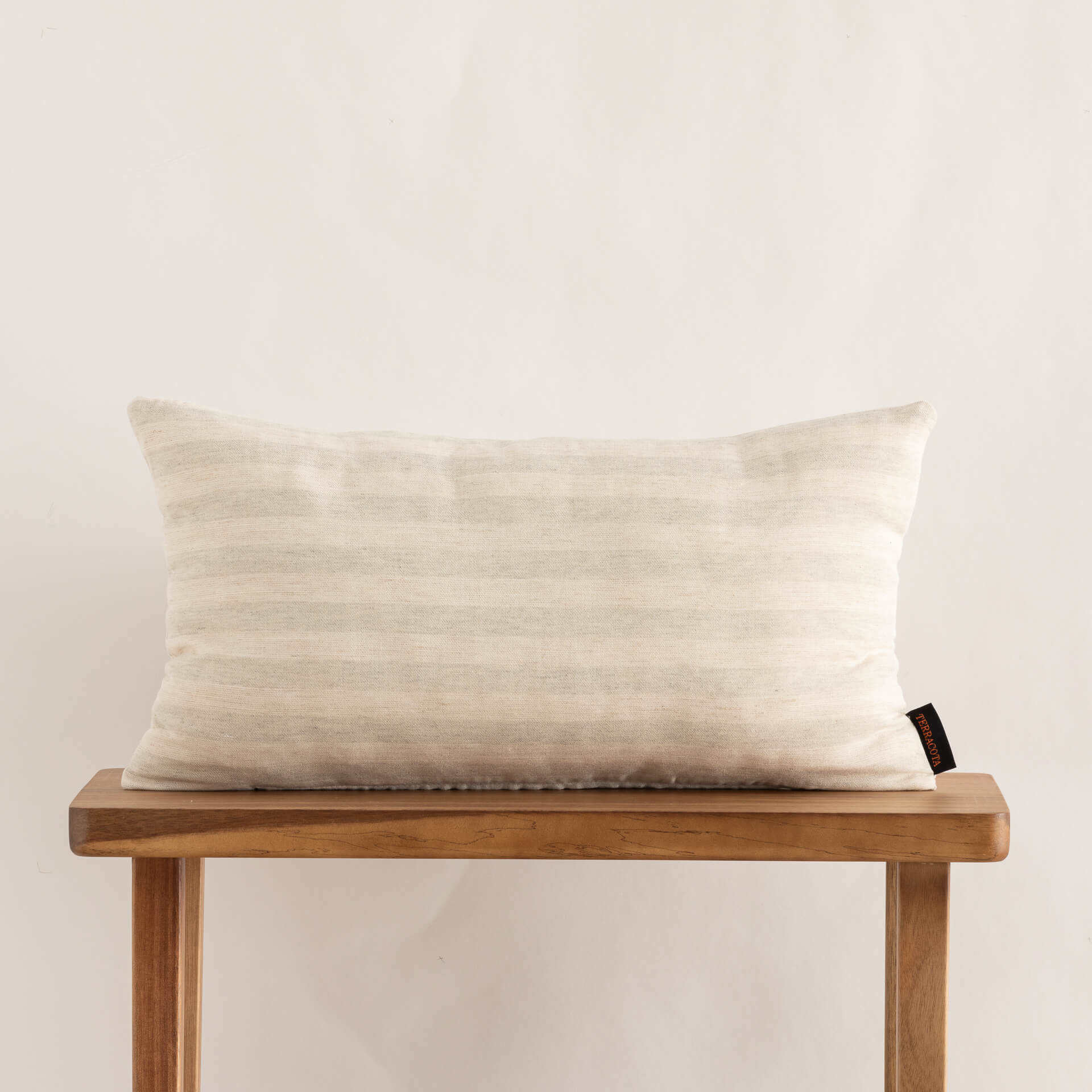 Funda de cojín jacquard 30x50 cm Jávea Grande Gris Claro 0
