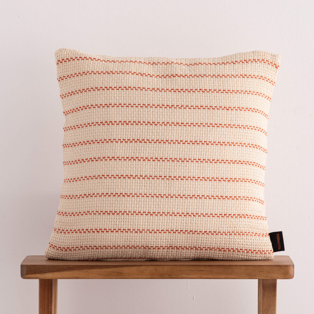 Funda de cojín jacquard 50x50 cm Agres Teja 0