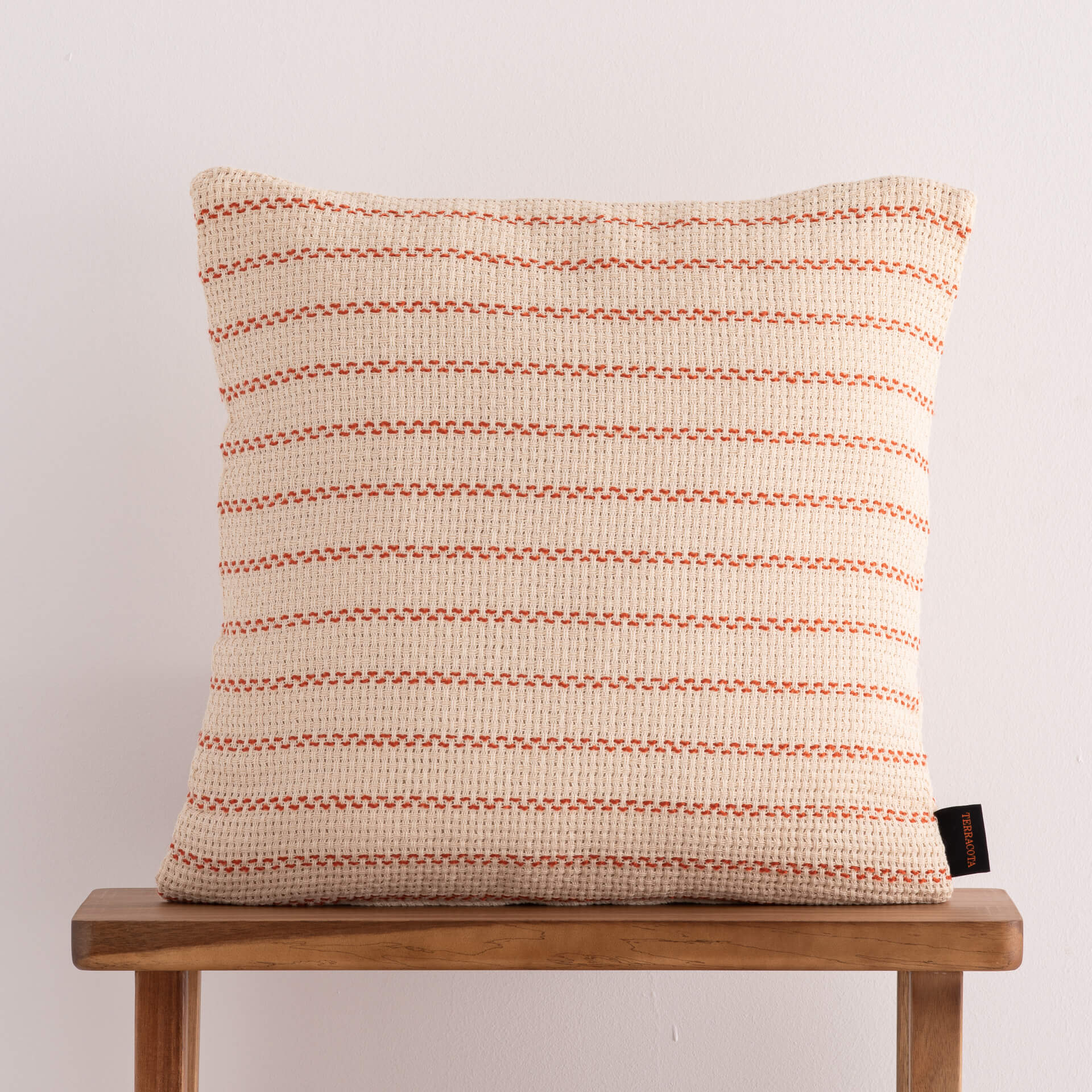 Funda de cojín jacquard 50x50 cm Agres Teja 0